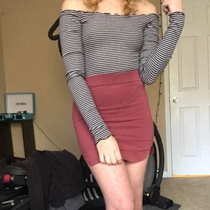 Muted Pink bodycon skirt